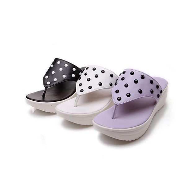 dress shoes women's chunky thick wedges high heels larger size 34-43 spongy sandalias rivets flip flops summer massage beach thongs, Black
dress shoes women's chunky thick wedges high heels larger size 34-43 spongy sandalias rivets flip flops summer massage beach thongs, Black