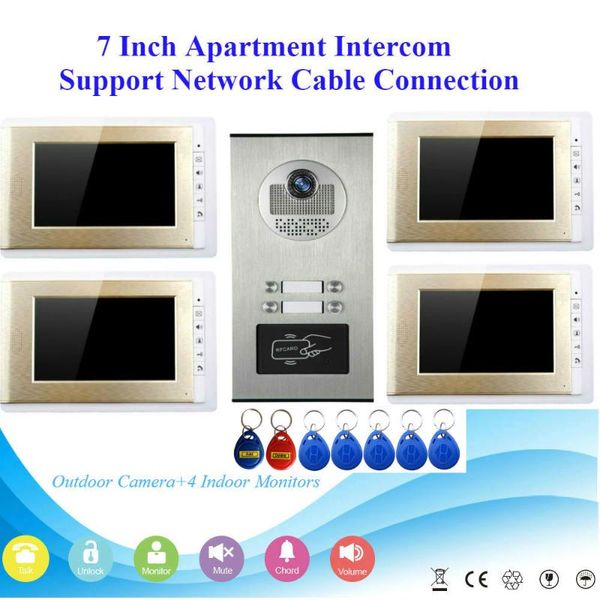 video door phones apartment 4 units wired phone audio visual doorbell intercom entry system home security accessories
video door phones apartment 4 units wired phone audio visual doorbell intercom entry system home security accessories
