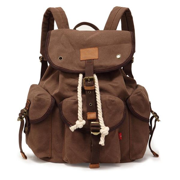 backpack quanlity canvas bag big capacity drawstring fashion vintage computer bags outdoors travel flap pocket
backpack quanlity canvas bag big capacity drawstring fashion vintage computer bags outdoors travel flap pocket