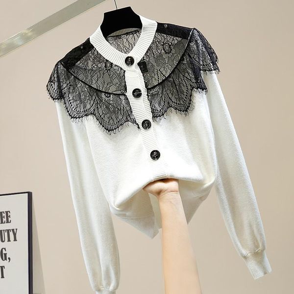 retro lantern sleeves fashion hollow out lace stitching temperament knitted cardigan sweater woman sweaters winter cardigans women's kn, White
retro lantern sleeves fashion hollow out lace stitching temperament knitted cardigan sweater woman sweaters winter cardigans women's kn, White