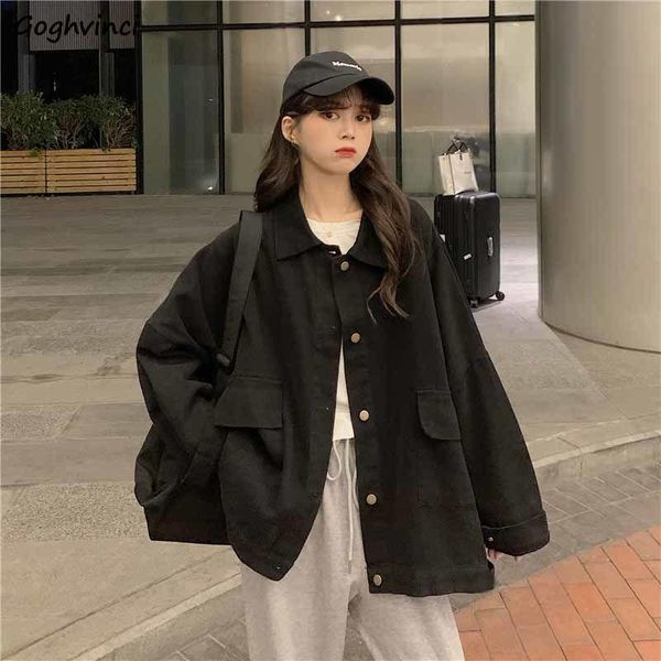 women's jackets women single breasted basic solid black simple retro all-match wind-proof korean style outwear fashion lady student, Black;brown
women's jackets women single breasted basic solid black simple retro all-match wind-proof korean style outwear fashion lady student, Black;brown