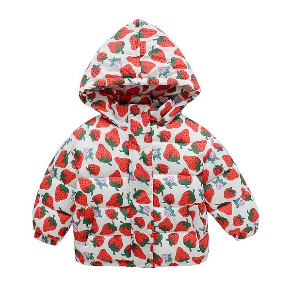INS hot Baby girls winter jacket Printed Strawberry Hooded Parka 2-7 year baby girl winter jacket toddler girl winter clothes, Red
INS hot Baby girls winter jacket Printed Strawberry Hooded Parka 2-7 year baby girl winter jacket toddler girl winter clothes, Red