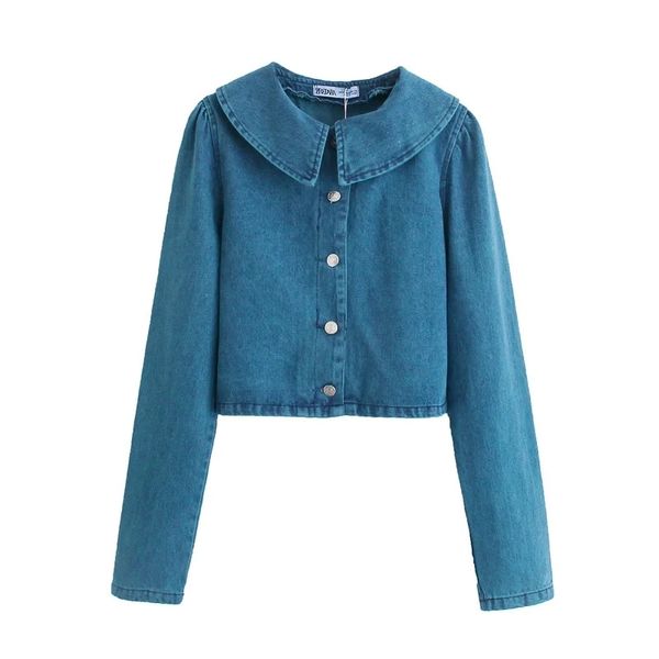women fashion denim jacket single breasted spring solid coat female chic turn-down collar england style blue crop outwear 210521, Black;brown
women fashion denim jacket single breasted spring solid coat female chic turn-down collar england style blue crop outwear 210521, Black;brown