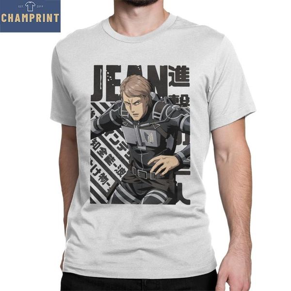 men's t-shirts men shingeki no kyojin jean kirstein fashion 100% cotton tees short sleeve aot attack on titan t shirts plus size, White;black
men's t-shirts men shingeki no kyojin jean kirstein fashion 100% cotton tees short sleeve aot attack on titan t shirts plus size, White;black