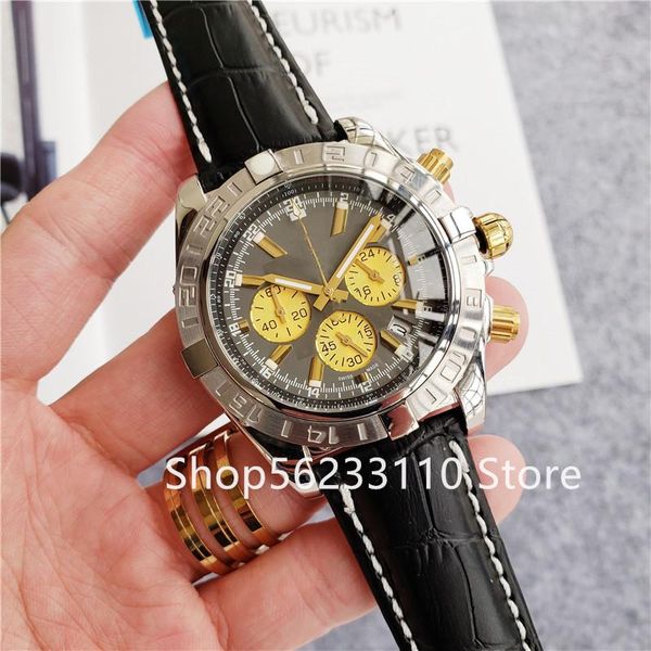wristwatches luxury men quartz multi-function chronograph watch stainless steel silver blue ceramic bezel black rubber sapphire sport, Slivery;brown
wristwatches luxury men quartz multi-function chronograph watch stainless steel silver blue ceramic bezel black rubber sapphire sport, Slivery;brown
