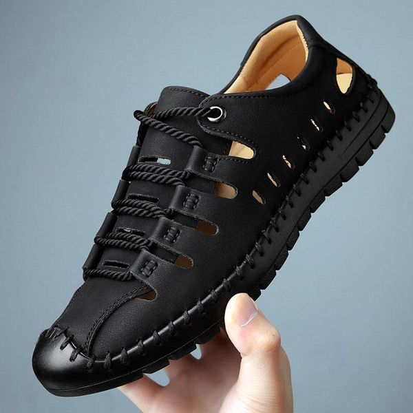 sandals men's 2021 summer baotou hole shoes beach hollow casual leather mens shoe, Black
sandals men's 2021 summer baotou hole shoes beach hollow casual leather mens shoe, Black