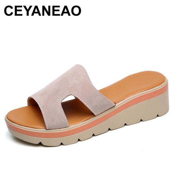 slippers ceyaneaowomen's summer flat platform sandals beach shoes round toe genuine leather suede flip flopse027, Black
slippers ceyaneaowomen's summer flat platform sandals beach shoes round toe genuine leather suede flip flopse027, Black