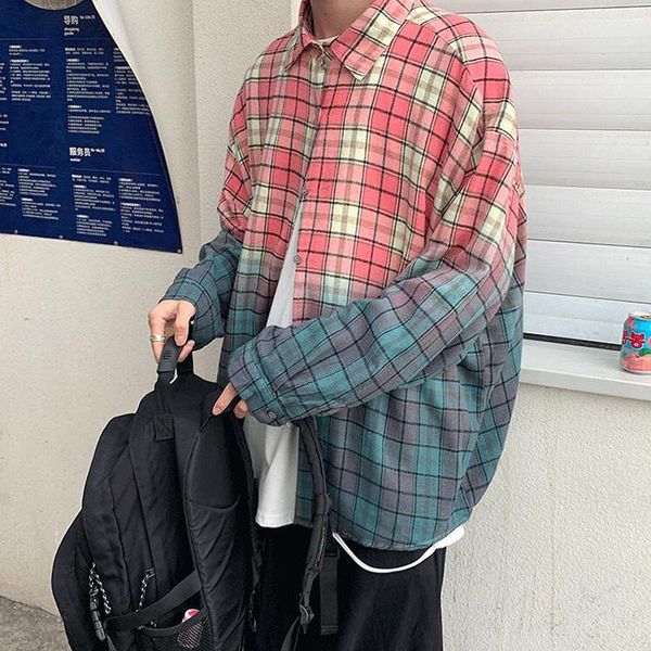 japanese loose shirts fashion long sleeve plaid cotton streetwear button casual camisa masculina men's clothing db60st, White;black
japanese loose shirts fashion long sleeve plaid cotton streetwear button casual camisa masculina men's clothing db60st, White;black