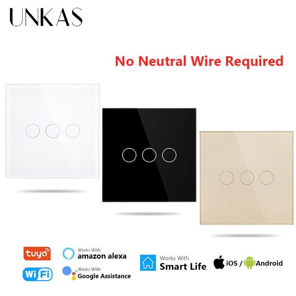 smart home control unkas 3 gang wifi touch eu wall switch glass panel no neutral wire required light 220v tuya alexa google outlet
smart home control unkas 3 gang wifi touch eu wall switch glass panel no neutral wire required light 220v tuya alexa google outlet