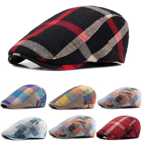 berets men women classic england style plaid caps casual sports cotton hats boina casquette flat cap painter, Blue;gray
berets men women classic england style plaid caps casual sports cotton hats boina casquette flat cap painter, Blue;gray