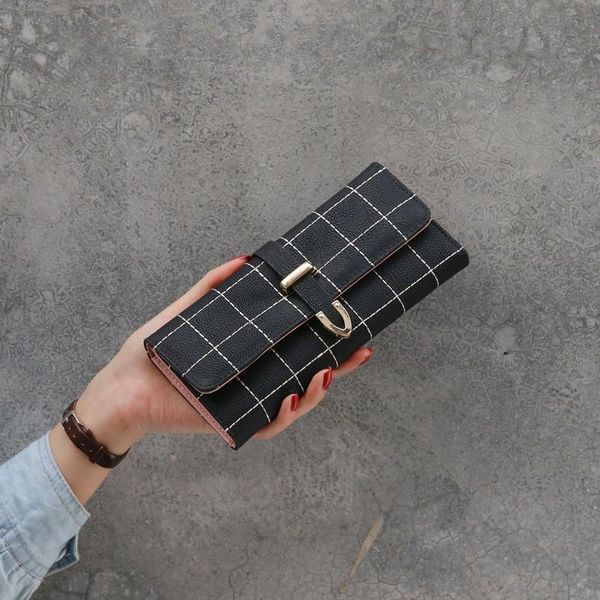wallets 2021 wallet female long matte bag checkered large capacity multifunctional bill holder coin purse, Red;black
wallets 2021 wallet female long matte bag checkered large capacity multifunctional bill holder coin purse, Red;black