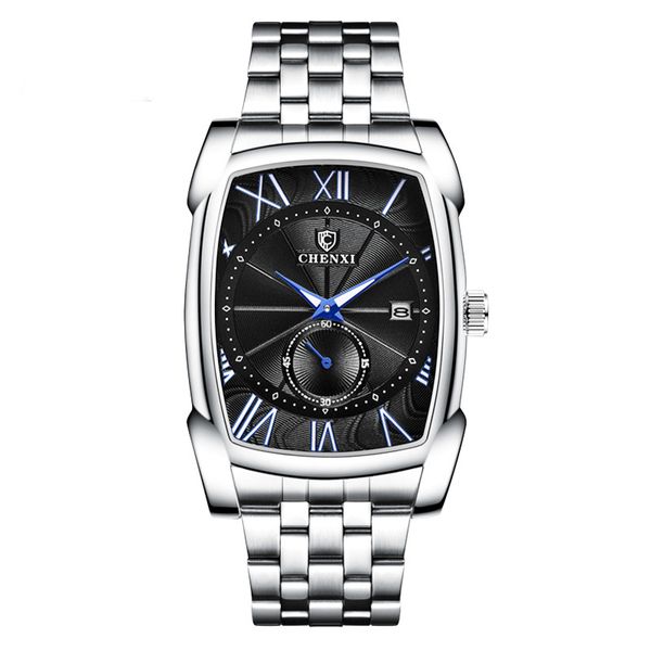 white rectangular dial quartz mens watch stainless case steel waterproof with calendar subdial, Slivery;brown
white rectangular dial quartz mens watch stainless case steel waterproof with calendar subdial, Slivery;brown