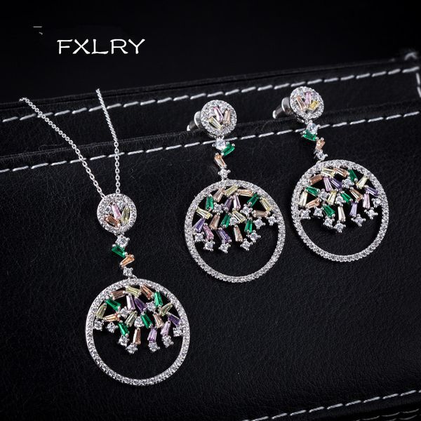 jewelry sets fxlry luxury white color/multi color cz zircon pendants necklace and earrings for women brincos bijoux wedding, Black
jewelry sets fxlry luxury white color/multi color cz zircon pendants necklace and earrings for women brincos bijoux wedding, Black