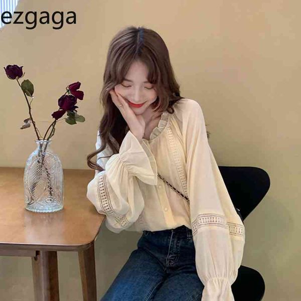 ezgaga vintage long sleeve fashion blouse women spring korean chic chiffon loose hollow out elegant shirts female casual 210430, White
ezgaga vintage long sleeve fashion blouse women spring korean chic chiffon loose hollow out elegant shirts female casual 210430, White