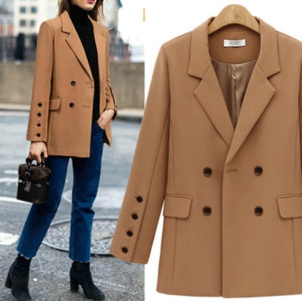 women's suits & blazers fannic autumn winter suit blazer women casual double breasted pocket jackets elegant long sleeve outerwear, White;black
women's suits & blazers fannic autumn winter suit blazer women casual double breasted pocket jackets elegant long sleeve outerwear, White;black