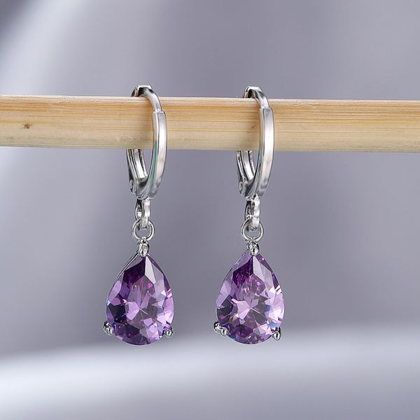 925 silver plated tear drop sapphire emerald cubic zirconia huggie earrings for women, Golden;silver
925 silver plated tear drop sapphire emerald cubic zirconia huggie earrings for women, Golden;silver