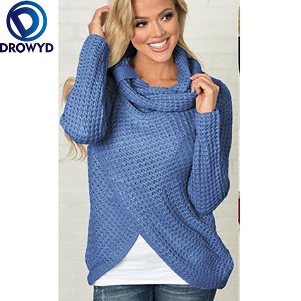 women's sweaters vintage blue turtelneck sweater women 2021 fall soft cotton loose knitted tide thick winter korean casual simple chic, White;black
women's sweaters vintage blue turtelneck sweater women 2021 fall soft cotton loose knitted tide thick winter korean casual simple chic, White;black