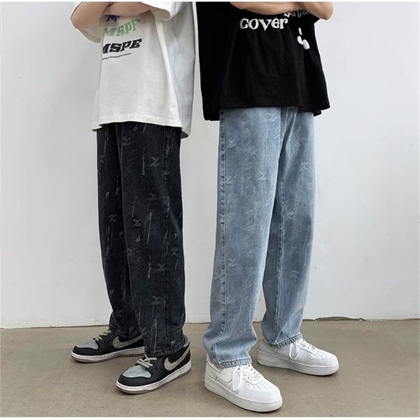 men's jeans men design print mid waist oversize baggy jean streetwear zipper straight denim trousers hip hop retro ulzzang teens, Blue
men's jeans men design print mid waist oversize baggy jean streetwear zipper straight denim trousers hip hop retro ulzzang teens, Blue