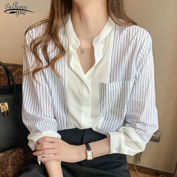autumn casual plus size long sleeve women blouse button cardigan loose chiffon striped shirts ladies 10682 210521, White
autumn casual plus size long sleeve women blouse button cardigan loose chiffon striped shirts ladies 10682 210521, White