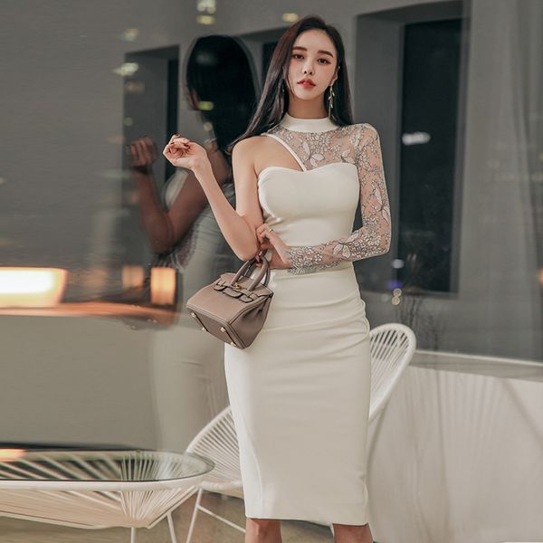arrival fashion party girl's club temperament personality strapless perspective thin pencil dress, Black;gray
arrival fashion party girl's club temperament personality strapless perspective thin pencil dress, Black;gray