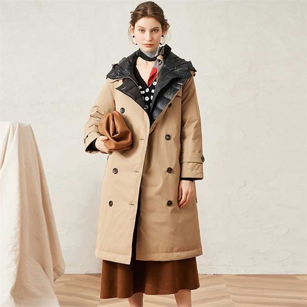 down coat winter jacket women 90%white duck hooded thick warm long parka female trench 211011, Black
down coat winter jacket women 90%white duck hooded thick warm long parka female trench 211011, Black