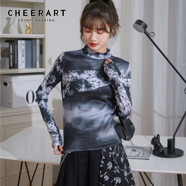 turtleneck patchwork long sleeve spandex print t shirt women black grey korean femme t-shirts clothing 210427, White
turtleneck patchwork long sleeve spandex print t shirt women black grey korean femme t-shirts clothing 210427, White