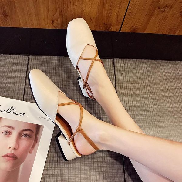 dress shoes summer 2021 thick med-high heel close square toe sandals women retro hollow cross band buckle slingback gladiator sandalias, Black
dress shoes summer 2021 thick med-high heel close square toe sandals women retro hollow cross band buckle slingback gladiator sandalias, Black