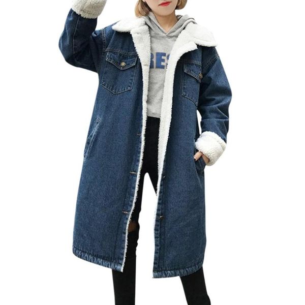 women's jackets design fashion winter women turn down collar thick coat warm long denim loose cashmere outwear christmas year gift, Black;brown
women's jackets design fashion winter women turn down collar thick coat warm long denim loose cashmere outwear christmas year gift, Black;brown