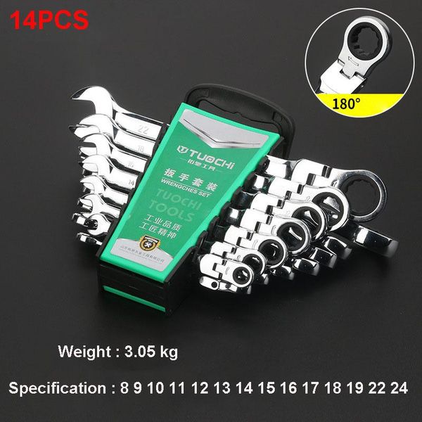 hand tools flexible ratchet action wrench keys combination set head metric spanner 6-32mm 4/5/6/7/8/10/12/14pcs
hand tools flexible ratchet action wrench keys combination set head metric spanner 6-32mm 4/5/6/7/8/10/12/14pcs