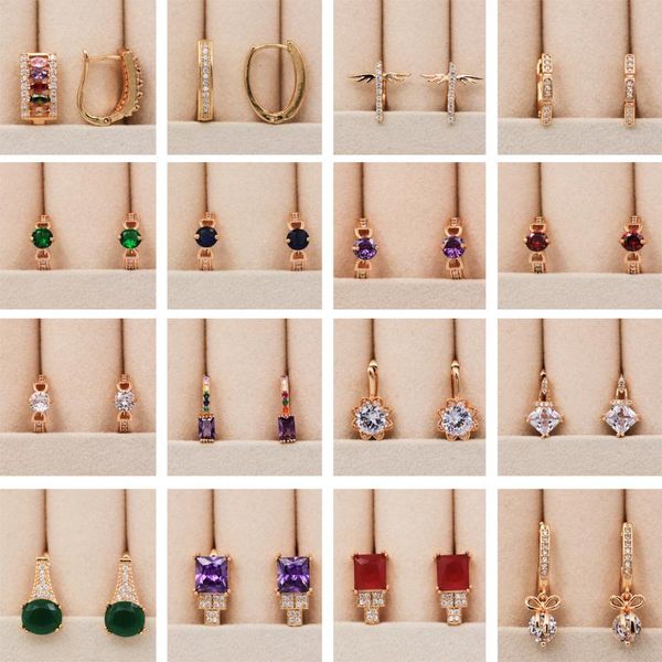 hoop & huggie 18k trendy gold plated copper round earrings green red zirconia for women fashion jewelry accessories wedding anniversary, Golden;silver
hoop & huggie 18k trendy gold plated copper round earrings green red zirconia for women fashion jewelry accessories wedding anniversary, Golden;silver