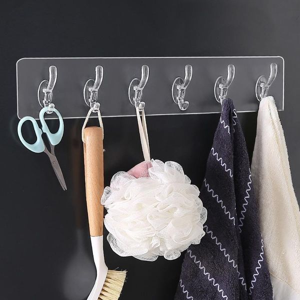 hooks & rails waterproof transparent sticky hook wall hanging 3/5/6 rows invisible storage home decor adhesive sticker hanger
hooks & rails waterproof transparent sticky hook wall hanging 3/5/6 rows invisible storage home decor adhesive sticker hanger