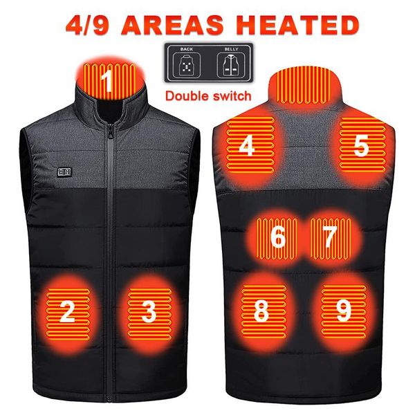 men's vests electric heated jacket winter outdoor men women usb heating vest thermal clothes camping hiking warm hunting, Black;white
men's vests electric heated jacket winter outdoor men women usb heating vest thermal clothes camping hiking warm hunting, Black;white