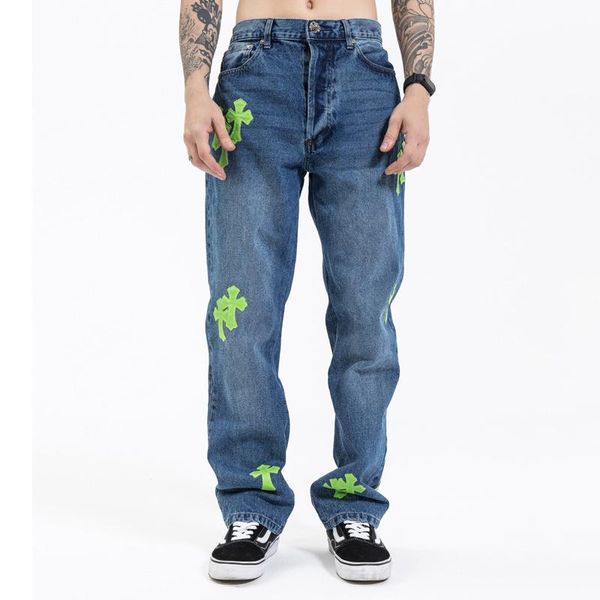 men's jeans 2021 hip hop men high street fashion brand green cross stretch slim fit mens loose, Blue
men's jeans 2021 hip hop men high street fashion brand green cross stretch slim fit mens loose, Blue