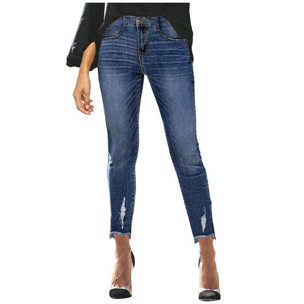 women's jeans womail summer skinny denim women fashion mid waist casual ripped hole calf-length pant ladies pencil mujer 2021, Blue
women's jeans womail summer skinny denim women fashion mid waist casual ripped hole calf-length pant ladies pencil mujer 2021, Blue