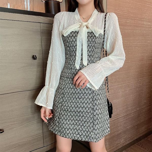 casual dresses coigarsam french style patchwork women one-piece dress korean full sleeve belt 3552, Black;gray
casual dresses coigarsam french style patchwork women one-piece dress korean full sleeve belt 3552, Black;gray