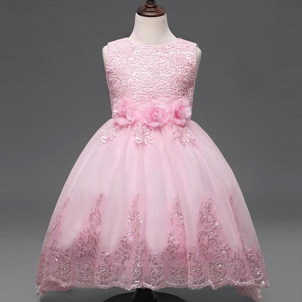 girl's dresses girl dress kids appliques flower lace girls wedding ball gown embroidered bow party children's clothes, Red;yellow
girl's dresses girl dress kids appliques flower lace girls wedding ball gown embroidered bow party children's clothes, Red;yellow