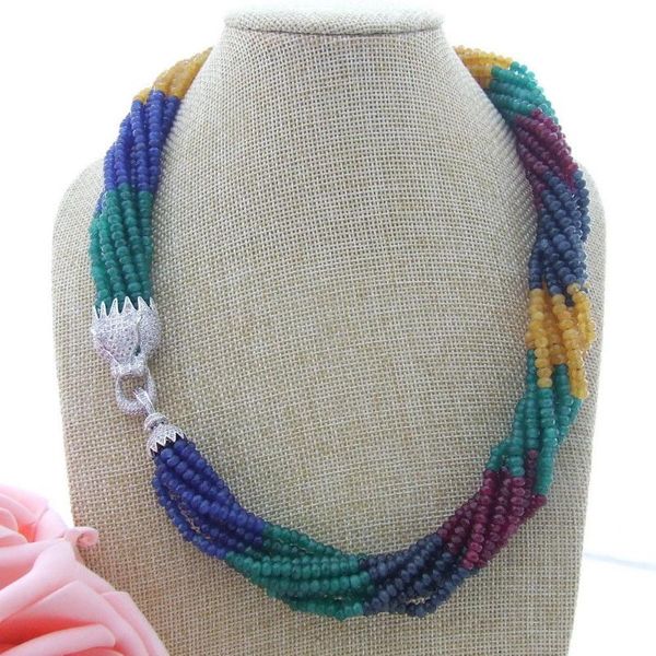 chains 8 strands 2x 4mm multi color stone necklace micro inlay zircon dragon head accessories tassel pendant long 51 cm, Silver
chains 8 strands 2x 4mm multi color stone necklace micro inlay zircon dragon head accessories tassel pendant long 51 cm, Silver