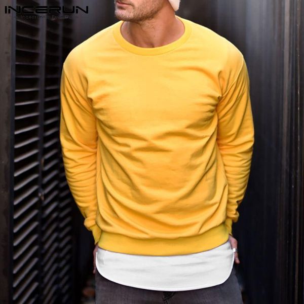 men's hoodies & sweatshirts 2021 men patchwork round neck long sleeve streetwear casual autumn leisure pullovers plus size incerun, Black
men's hoodies & sweatshirts 2021 men patchwork round neck long sleeve streetwear casual autumn leisure pullovers plus size incerun, Black