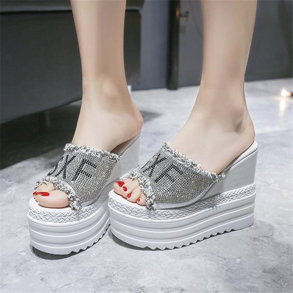 summer rhinestone wedges heel women slippers platform peep toe height increasing slides 2021 ladies shoes zapatos de mujer, Black
summer rhinestone wedges heel women slippers platform peep toe height increasing slides 2021 ladies shoes zapatos de mujer, Black