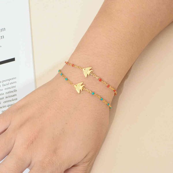 zmzy 7pcs/set lots whole bohemian cute fish charm bracelets women stainless steel link & chain bracelet for summer beach, Golden;silver
zmzy 7pcs/set lots whole bohemian cute fish charm bracelets women stainless steel link & chain bracelet for summer beach, Golden;silver