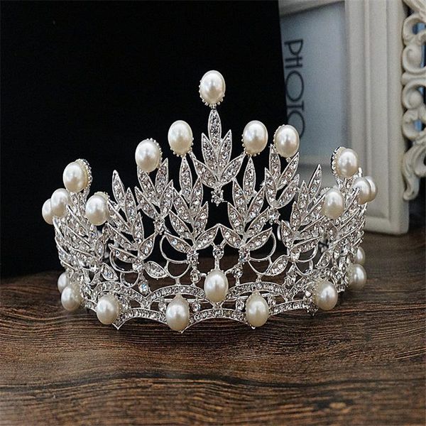 headpieces pearl crown wedding dress hair accessories for brides birthday big headdress, Silver
headpieces pearl crown wedding dress hair accessories for brides birthday big headdress, Silver
