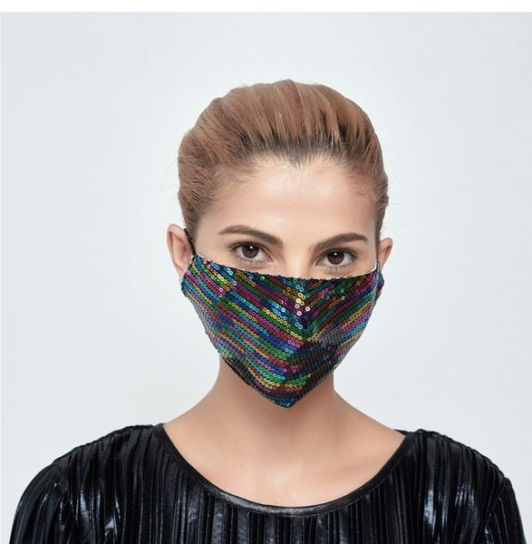 sequin cotton washable adjustable punk dust mask pm2.5