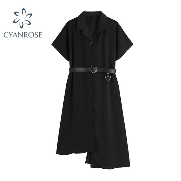 gothic black blazer asymmertrical short sleeve women dress summer high waist with belt streetwear fashion goth female 210515, Black;gray
gothic black blazer asymmertrical short sleeve women dress summer high waist with belt streetwear fashion goth female 210515, Black;gray