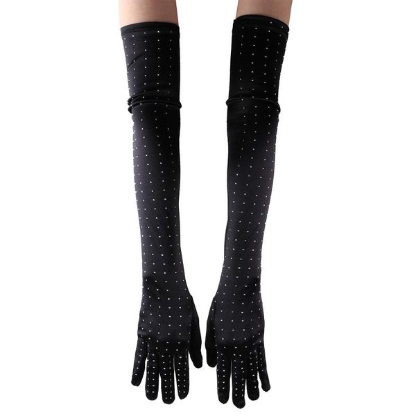 five fingers gloves 1 pair bride wedding party black silk satin bridal mittens fashion sequins drilling women full, Blue;gray
five fingers gloves 1 pair bride wedding party black silk satin bridal mittens fashion sequins drilling women full, Blue;gray