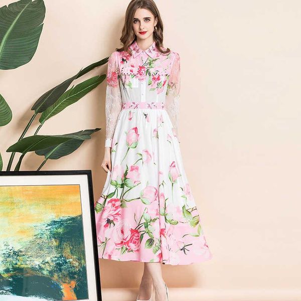 casual dresses summer 2021 designer floral print lace long sleeves elegant dress b471, Black;gray
casual dresses summer 2021 designer floral print lace long sleeves elegant dress b471, Black;gray