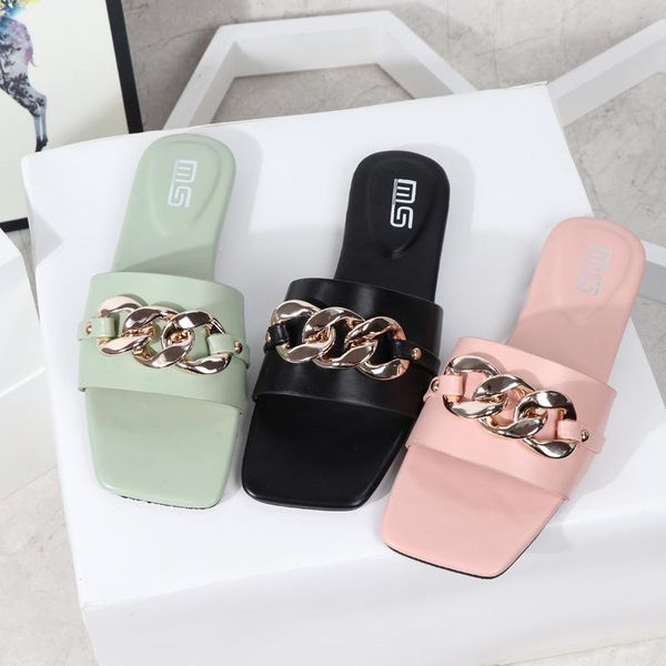 2021 new luxury designer slippers women square toe summer sandals leather comfortable slides ladies fashion casual shoes, Black
2021 new luxury designer slippers women square toe summer sandals leather comfortable slides ladies fashion casual shoes, Black