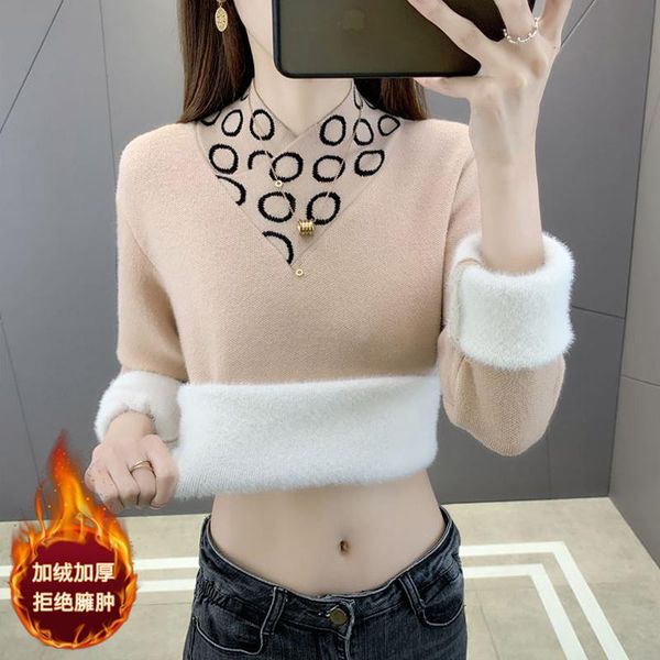 women's sweaters half high neck all-in-one cashmere sweater 2021 thickened bottomed autumn and winter, White;black
women's sweaters half high neck all-in-one cashmere sweater 2021 thickened bottomed autumn and winter, White;black