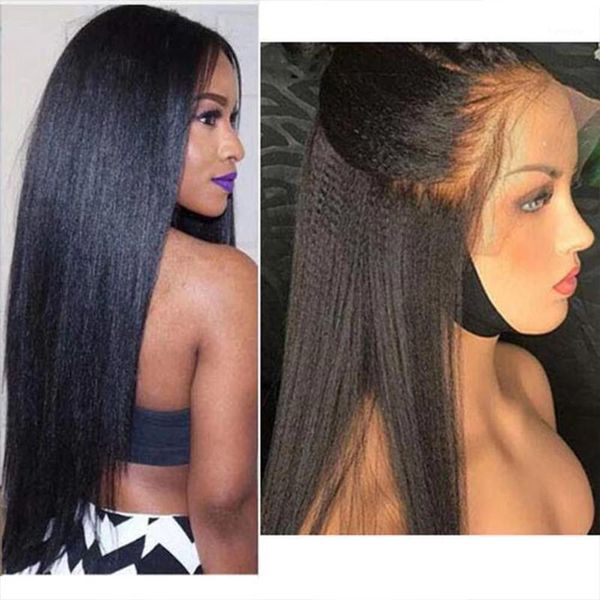 remy 180dneisty yaki straight silk base full lace wig transparent 13x6 360 front human hair with baby wigs1, Black;brown
remy 180dneisty yaki straight silk base full lace wig transparent 13x6 360 front human hair with baby wigs1, Black;brown