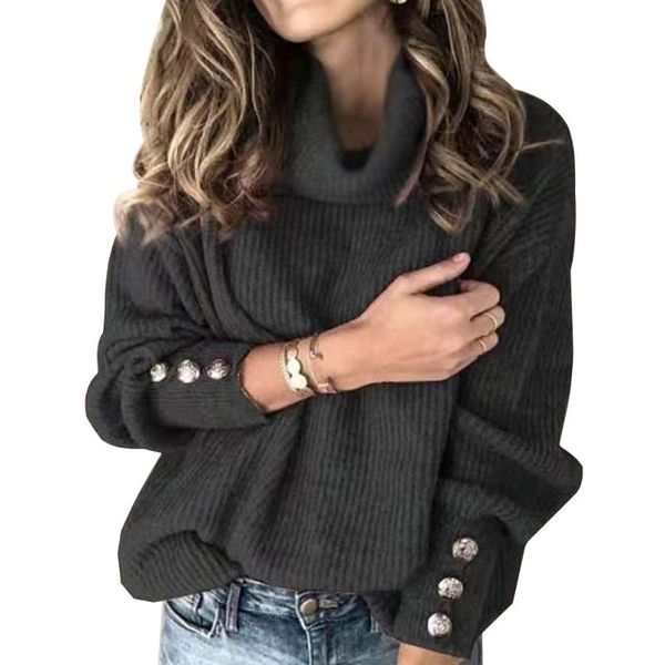 women's sweaters solid basic slim fit daily with buttons women sweater autumn winter fashion puff sleeve warm turtleneck casual thicken, White;black
women's sweaters solid basic slim fit daily with buttons women sweater autumn winter fashion puff sleeve warm turtleneck casual thicken, White;black