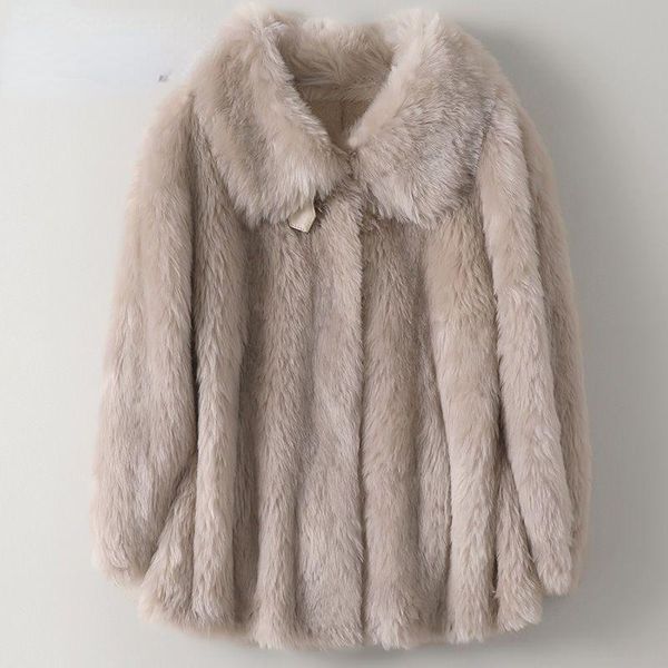 women's fur & faux 2021 women autumn winter solid color jacket female casual soft fleece plush warm real fluffy outerwear ladies coats, Black
women's fur & faux 2021 women autumn winter solid color jacket female casual soft fleece plush warm real fluffy outerwear ladies coats, Black